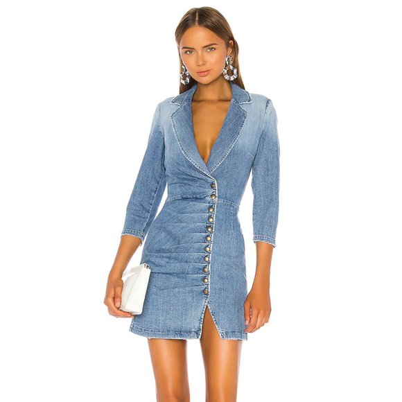 Retrofete Blue Denim Mini Dress